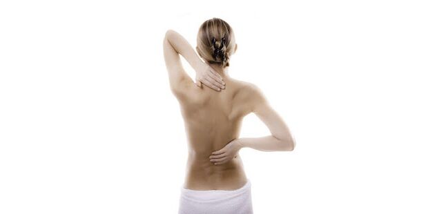 back pain with thoracic osteochondrosis